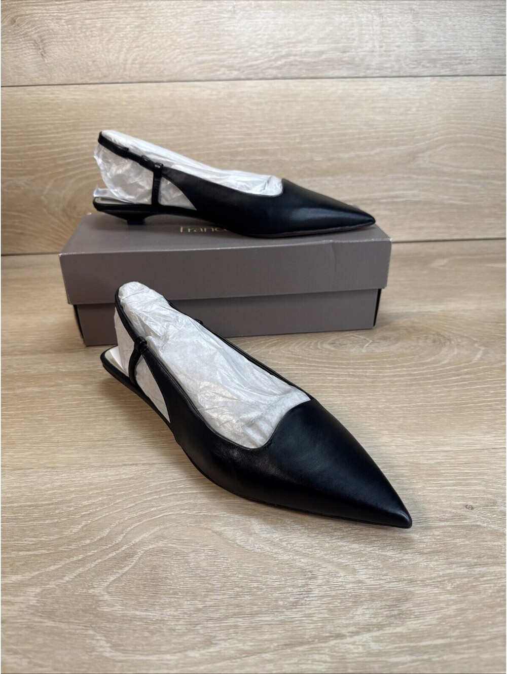 Franco Sarto Kate Pumps Size 8 W black kitten heel